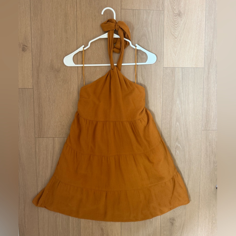 Abercrombie & Fitch Mustard Halter Dress